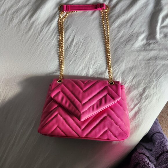 Pink Quilted Crossbody Bag NWOT - Picture 8 of 13